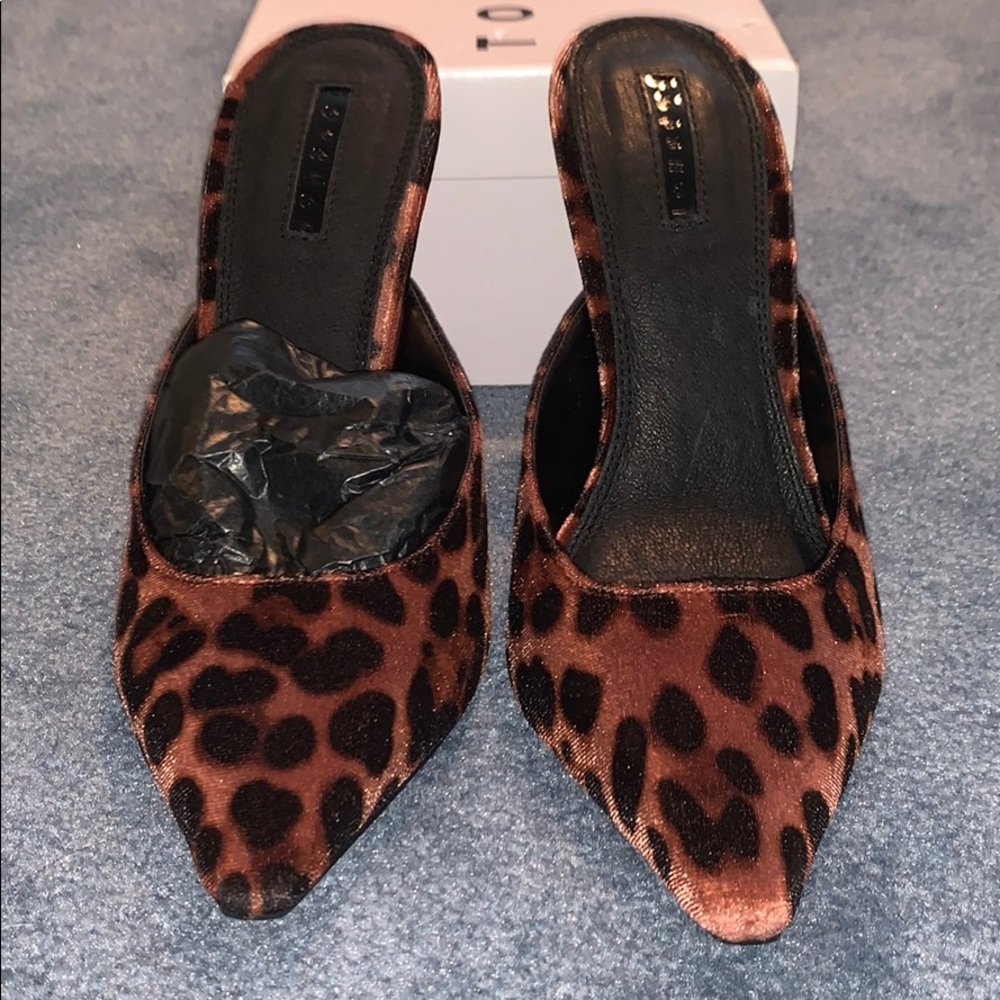 Topshop leopard kitten heels